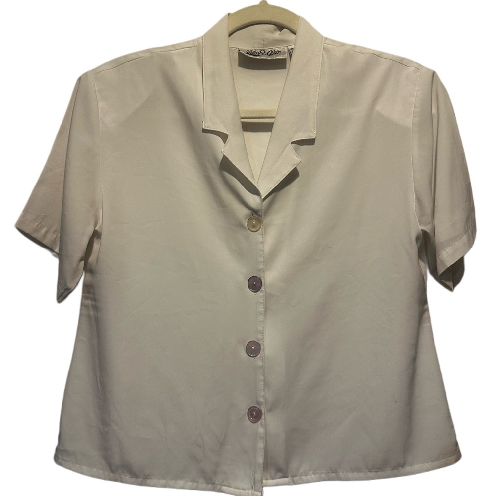 Vintage ivory blouse size L‎ acedamia